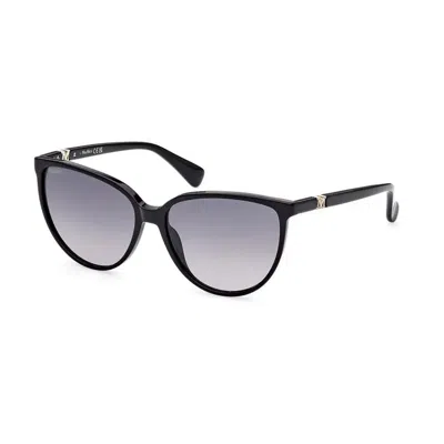 Max Mara Cat-eye Frame Sunglasses In 01b Black