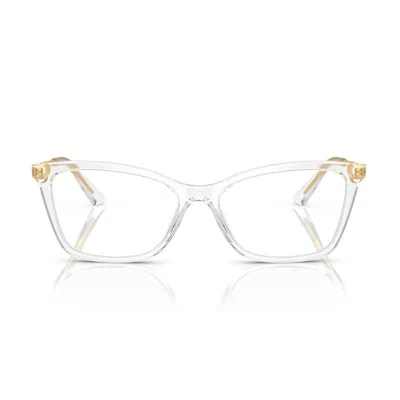 Dolce & Gabbana Dg3347 Sicilian Taste Eyeglasses In 3133 Clear/gold