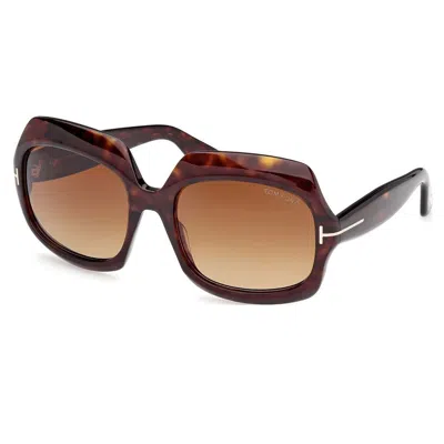 Tom Ford Tf1155 Rectangle-frame Sunglasses In Brown