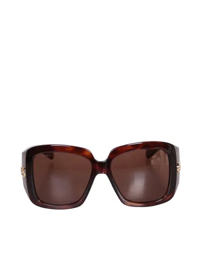 Gucci Oversized Square Frame Sunglasses In Brown