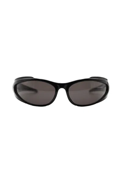 Balenciaga Reverse Xpander Rectangle Sunglasses Accessories In Black