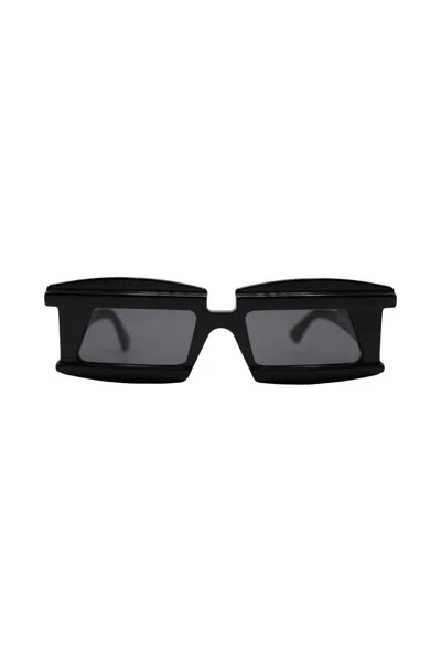 Kuboraum X21 Rectangular Frame Sunglasses In Black
