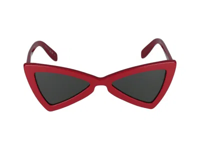 Shop Saint Laurent Sunglasses In Red Red Grey
