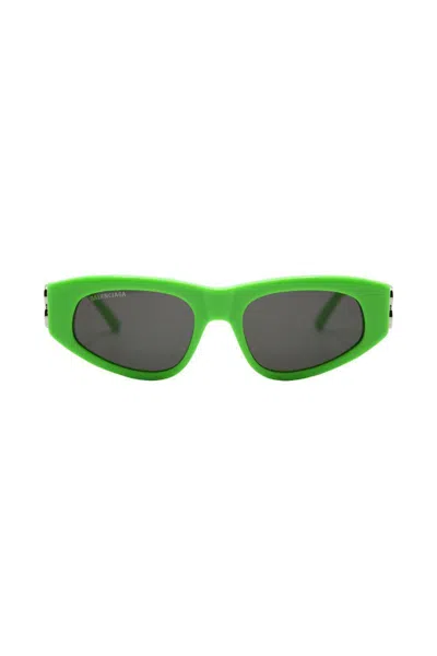 Balenciaga 0095s Dynasty Cat-eye Acetate Sunglasses In Green
