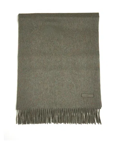 Zegna Cashmere Scarf In Verde Medio Unito