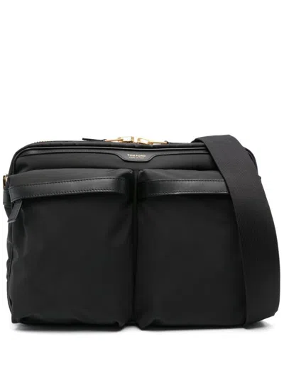 Tom Ford Large Utility Messenger Bag In Black
