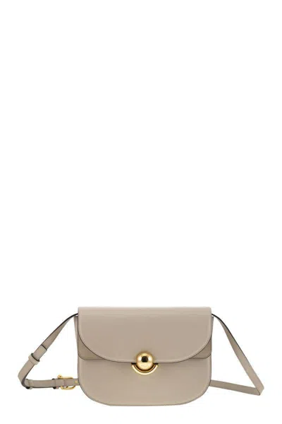 Furla Sfera Vanilla Shoulder Bag In Smooth Leather In Yellow