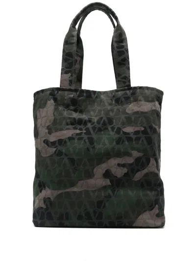 Valentino Garavani Totes In Multicolor Army Green/brushwoo