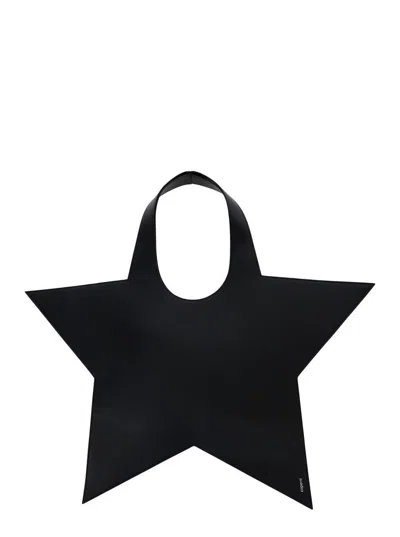 Coperni Black Star Tote Bag In Black