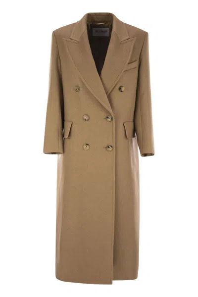 Max Mara Agar Cashmere And Wool Coat In Brown