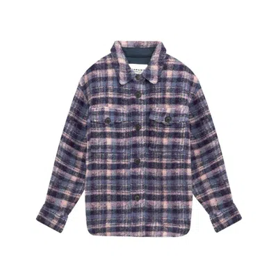 Isabel Marant Étoile Long-sleeved Shirt And Jacket In Purple/blue