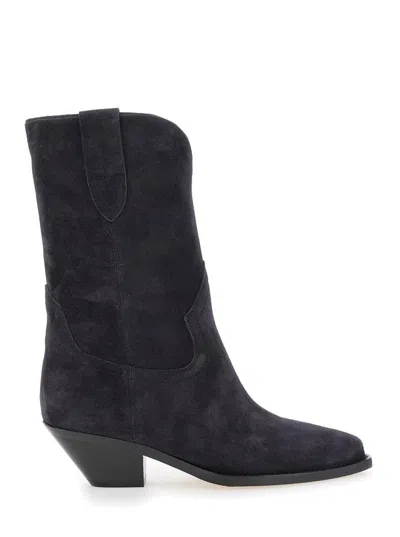 Shop Isabel Marant 'dahope' Brown Cowboy Boots In Black