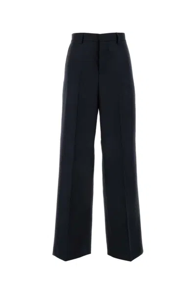 Ami Alexandre Mattiussi Wide Legged Pinstripe Trousers With In Blue