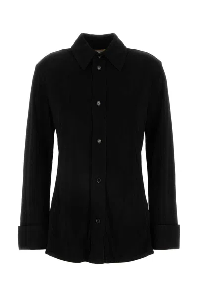 Bottega Veneta Chemise En Jersey De Viscose Fluide Mate In Black