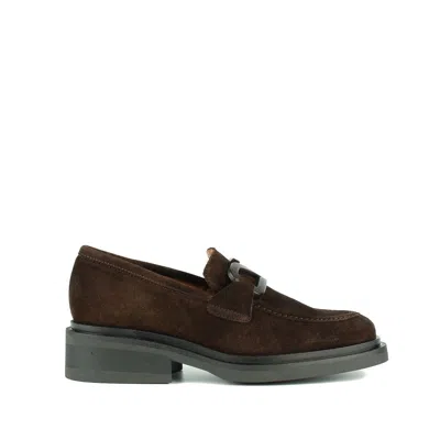 Angel Alarcon Brown Suede Loafer In Brown