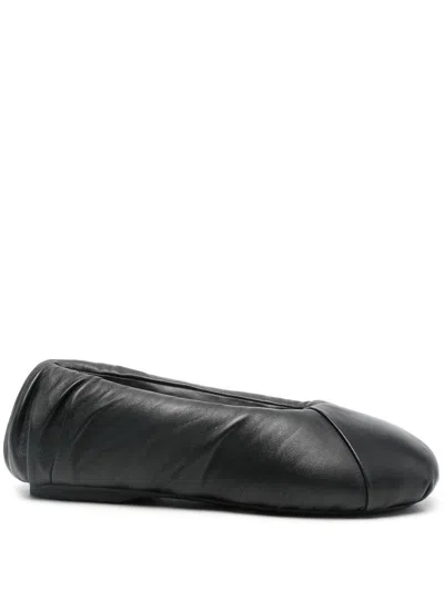 Shop Jw Anderson Puffy Ballerina Shoes In 999 Black