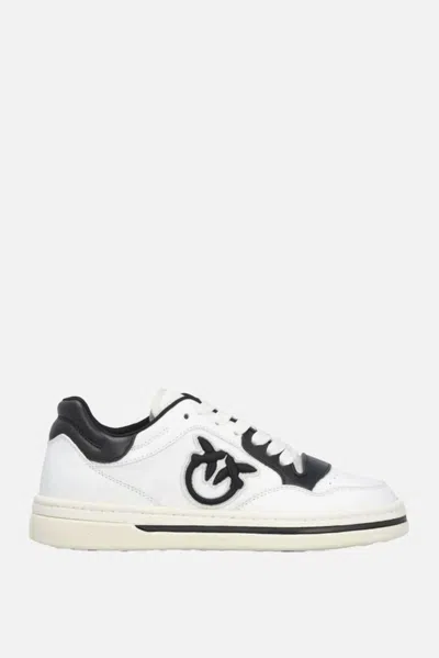 Shop Pinko Sneakers In White+black