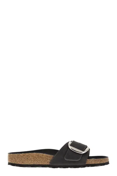 Shop Birkenstock Madrid Big Buckle In Black
