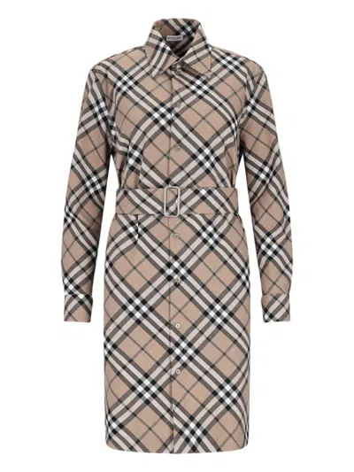 Shop Burberry Dresses In Brown