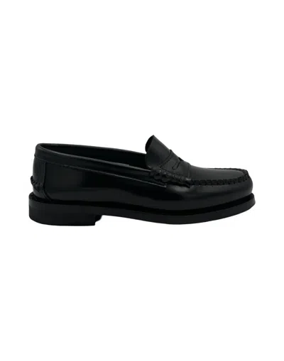 The Sharp Corner Mocha Sabot Shoe In Black