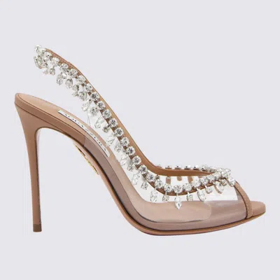 Aquazzura 110mm Temptation Crystal-embellished Pumps In Powder Pink