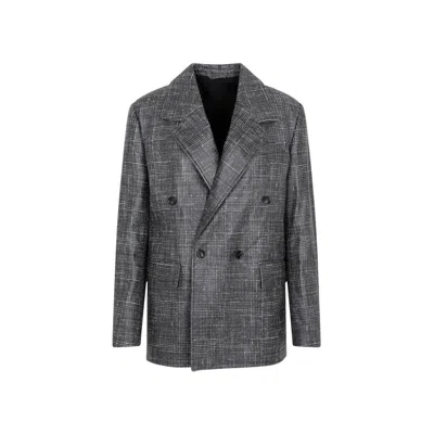 Bottega Veneta Printed Leather Jacket 38 In Black