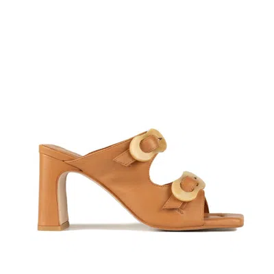 Angel Alarcon Palke Brown Heeled Sandal In Brown