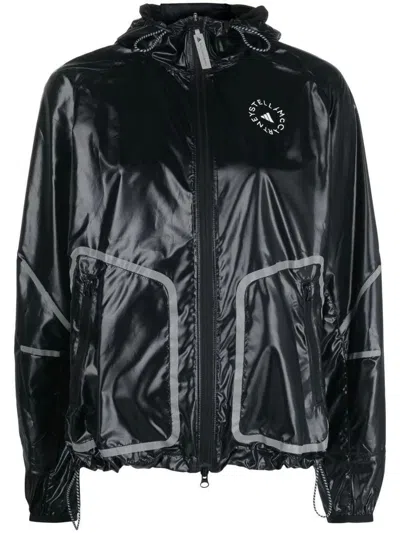 Adidas By Stella Mccartney Truepace Running Jacket Woman Jacket Black Siz In Black