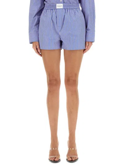 Alexander Wang T T By Alexander Wang Shorts With Logo In Multicolour