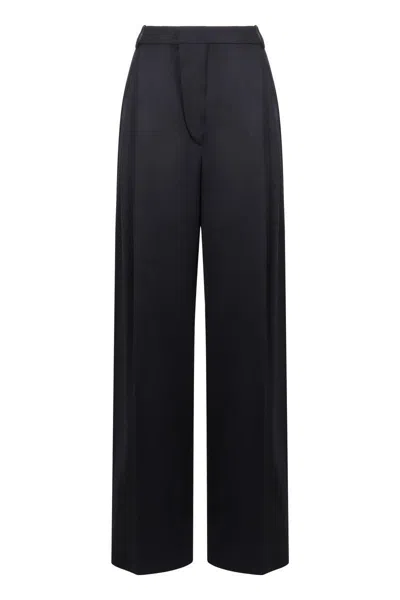 Victoria Beckham High-waist Wide-leg Trousers In Blue