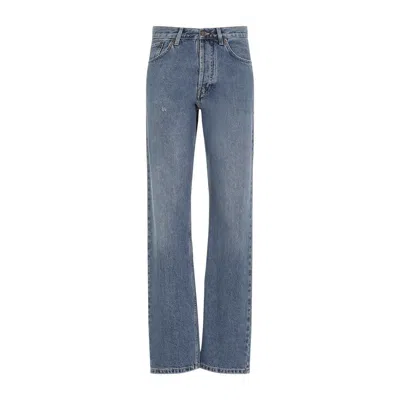 Moschino Relaxed High-waist Jeans With Classic Five-pocket Styling In Blue