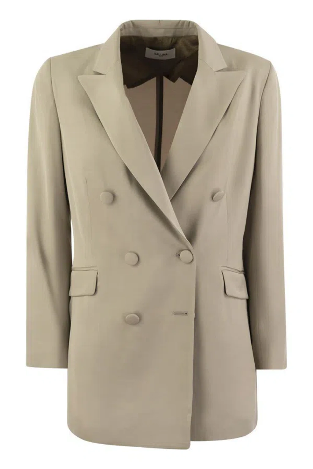 ジャケット SAULINA ANITA - Viscose double-breasted blazer (SAB180 2) Saulina Anita - Viscose Double-breasted Blazer In Beige