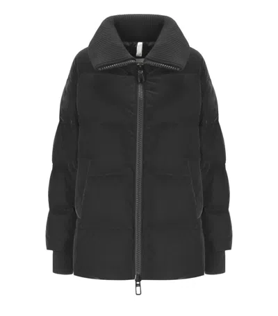 Duno Glossy Black Down Jacket In Black