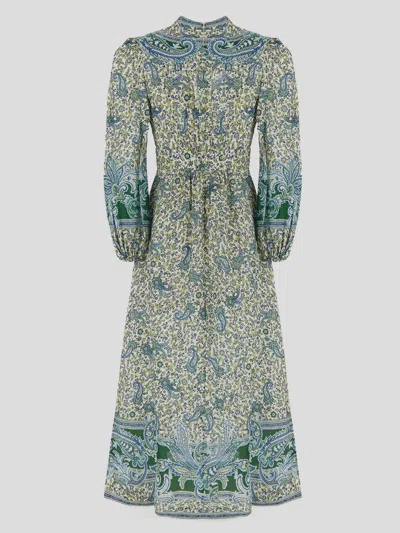 Shop Zimmermann Dresses In Greenpaisley