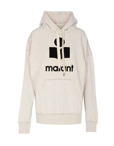 Isabel Marant Étoile Isabel Marant Etoile Women Melange Ivory Cotton Blend Mansel Sweatshirt In Gray