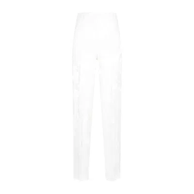 Dries Van Noten White Pulley Wool Pants In White