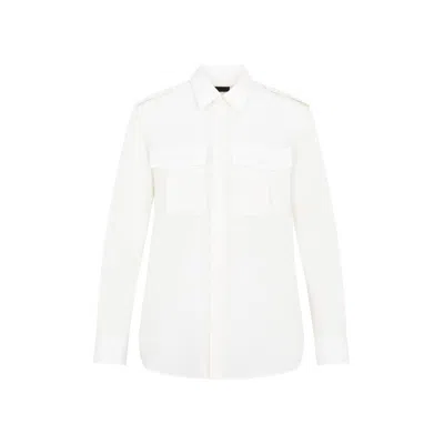 Nili Lotan Jeanette Long-sleeved Shirt In Silk In White