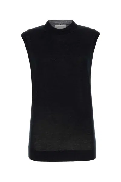 Sportmax Wool Blend Odissea Top In Black