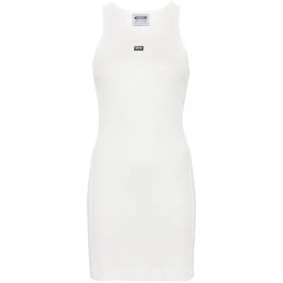 Moschino Jeans White Patch Mindress In White