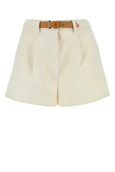 Shop Prada Shorts In White