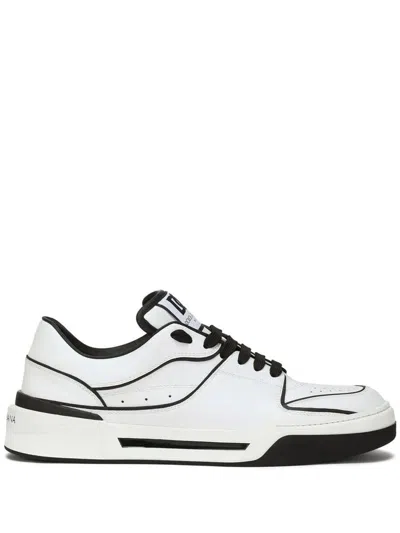 Dolce & Gabbana New Roma Leather Low-top Sneakers In White