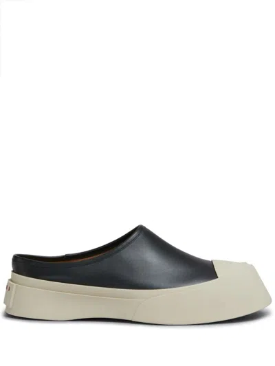 Marni Black Pablo Sabot Slip-on Loafers In Black