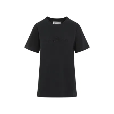 Maison Margiela Four-stitch Cotton T-shirt In Black