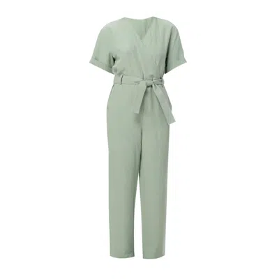 Woolrich Belted Wrap Jumpsuit In Green