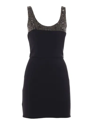Elisabetta Franchi Bead-embellished Mini Dress In Black