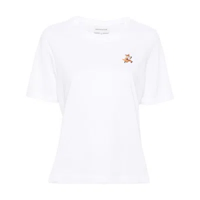 Maison Kitsuné T-shirt With Speedy Fox Application In White