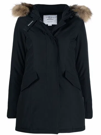 Woolrich Parka Arctic Con Pelliccia Removibile Nero In Blue
