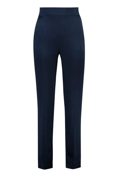 Max Mara Deserto Straight-leg Trousers In Blue