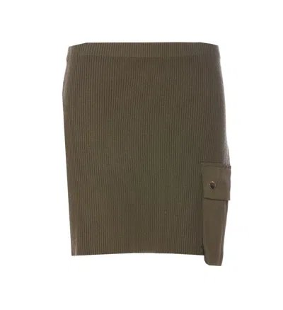 Liu •jo Knitted Miniskirt With Pockets Liu-jo In Green