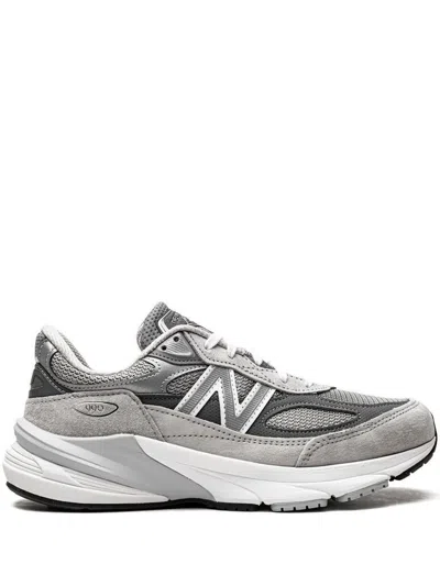 New Balance Grey Low Top Sneakers With Logo Detail In Suede And Tech Fabric Man In Grey